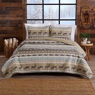 Madelinen® Yosemite Mahogany Striped Quilt Set with Shams