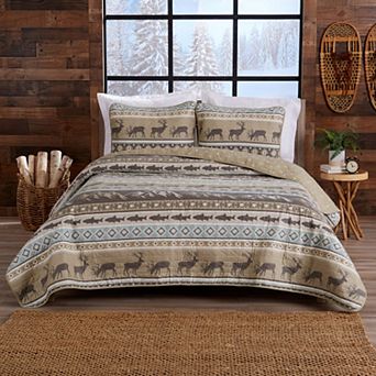 Madelinen® Yosemite Mahogany Striped Quilt Set with Shams