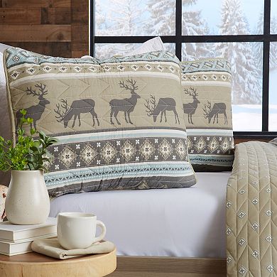 Madelinen® Yosemite Mahogany Striped Quilt Set with Shams