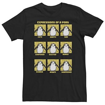 Big & Tall Star Wars "Expressions Of A Porg" Poster Tee