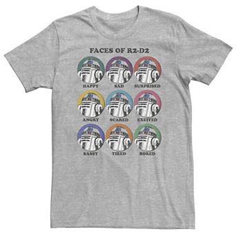 Big & Tall Star Wars Faces Of R2-D2 Tee
