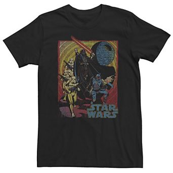 Big & Tall Star Wars Cracked Painting Portrait Tee