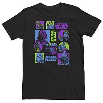 Big & Tall Star Wars Pop Art Style Portrait Bubbles Tee