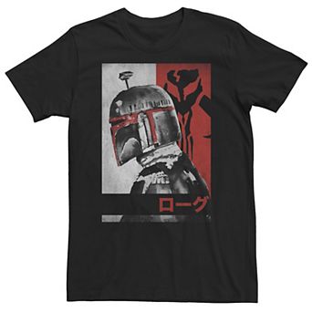 Big & Tall Star Wars Boba Fett Kanji Style Tonal Poster Tee