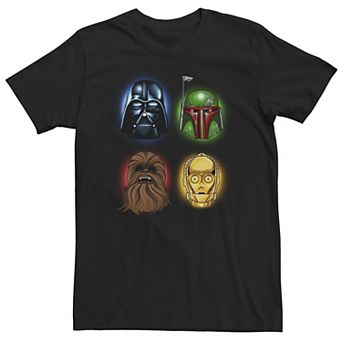 Big & Tall Star Wars Head Shot Air Brushed Portraits Tee