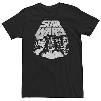 Big & Tall Star Wars Dark Side Helmet Grid Tee