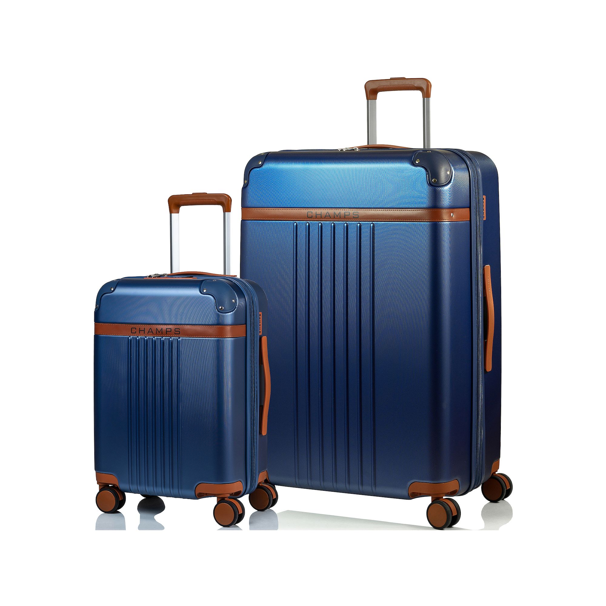 Champs Vintage Collection 2-Piece Hardside Spinner Luggage Set, Blue