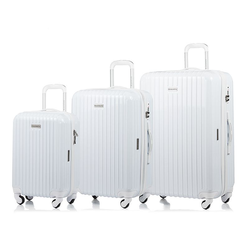UPC 803742010074 product image for Champs Rome Collection 3-Piece Hardside Spinner Luggage Set, White, 3 Pc Set | upcitemdb.com