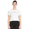 Womens PSK Collective Logo Crop Tee in White NWT
