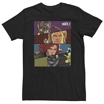 Big & Tall Marvel What If Hero Slant Panels Tee