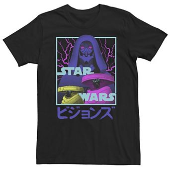 Big & Tall Star Wars: Visions Kanji Style Lightning Poster Tee