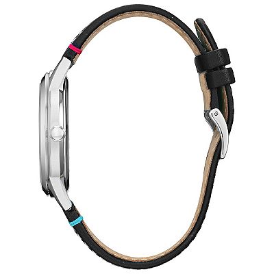 Disney's Mickey Mouse & Friends Unisex Eco-Drive Black Leather