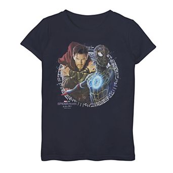 Girls 7-16 Marvel Spider-Man No Way Home Group Circle Portrait Graphic Tee