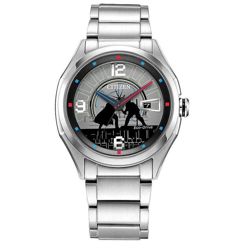 Citizen Men's Star Wars Luke Skywalker & Darth Vader Duel Stainless Steel Watch - AW1140-51W, Size: Large, Silver Tone