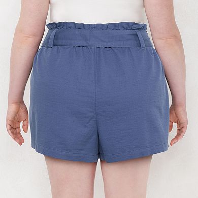 Plus Size LC Lauren Conrad Smocked Pull-On Shorts