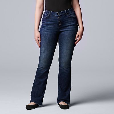 Women's Simply Vera Vera Wang High-Rise Slim Straight Pants