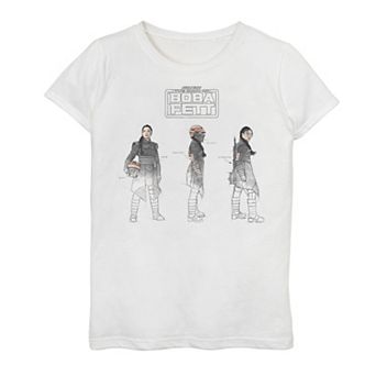 Girls 7-16 Star Wars The Book Of Boba Fett Fennec Stance Portrait Graphic Tee