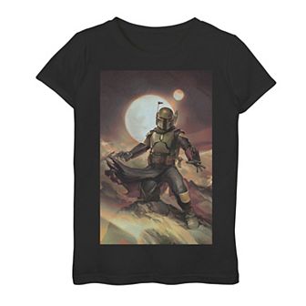 Girls 7-16 Star Wars The Book Of Boba Fett Painting Poster Graphic Tee
