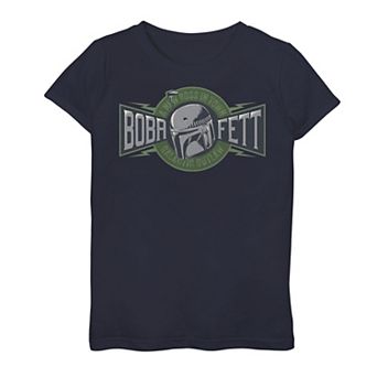 Girls 7-16 Star Wars The Book Of Boba Fett Helmet Circle Logo Graphic Tee
