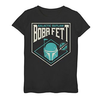 Girls 7-16 Star Wars The Book Of Boba Fett Galactic Outlaw Badge Graphic Tee