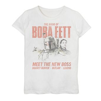 Girls 7-16 Star Wars The Book Of Boba Fett Sketch Portrait Graphic Tee