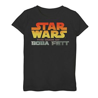 Girls 7-16 Star Wars The Book Of Boba Fett Gradient Logo Graphic Tee