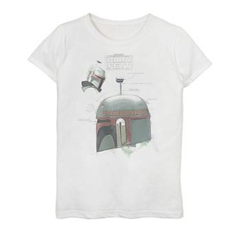Girls 7-16 Star Wars The Book Of Boba Fett Helmet Collage Graphic Tee