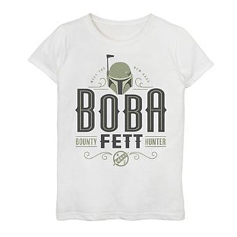 Girls 7-16 Star Wars The Book Of Boba Fett Boba Fett Fancy Text Graphic Tee