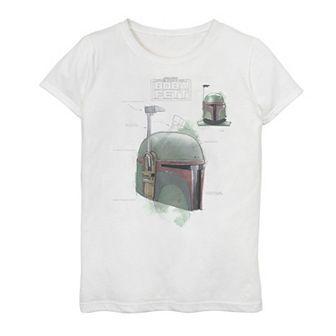 Girls 7-16 Star Wars The Book Of Boba Fett Shining Helmet Portrait Graphic Tee