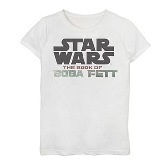 Girls 7-16 Star Wars The Book Of Boba Fett Contrast Gradient Logo Graphic Tee