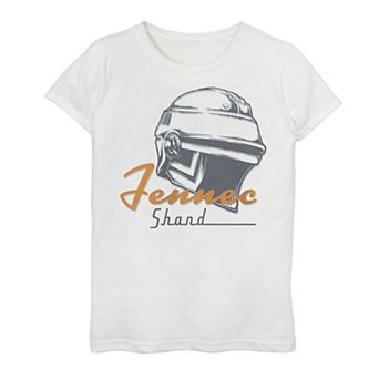 Girls 7-16 Star Wars The Book Of Boba Fett Fennec Shand Retro Helmet Logo Graphic Tee