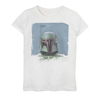 Girls 7-16 Star Wars The Book Of Boba Fett Helmet Painting Graphic Tee