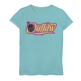 Girls 7-16 Star Wars The Book Of Boba Fett Outlaw Reto Logo Graphic Tee
