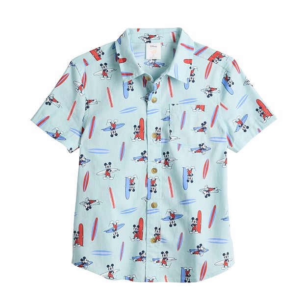 mickey mouse button up shirt toddler