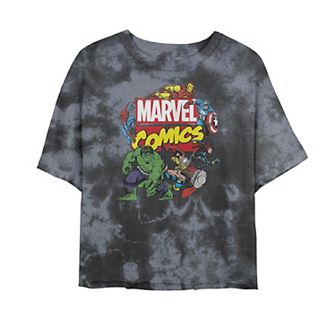 Juniors' Marvel Comics Avengers Collage Logo Tee