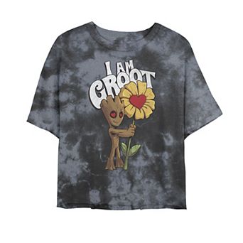 Juniors' Marvel Guardians "I Am Groot" Daisy Flower Valentine's Tee