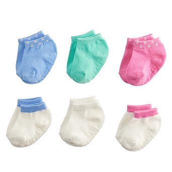 Baby & Toddler Girl Jumping Beans® 6-Pack Low Cut Grip Socks