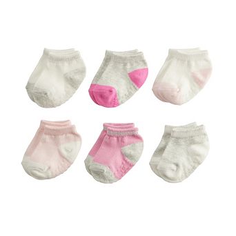Baby & Toddler Girl Jumping Beans® 6-Pack Low Cut Grip Socks