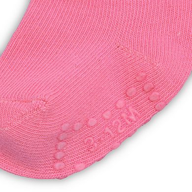 Baby / Toddler Girl Jumping Beans® 6-Pack Foldover Cuff Solid Grip Socks