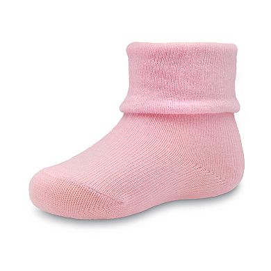Baby / Toddler Girl Jumping Beans® 6-Pack Foldover Cuff Solid Grip Socks