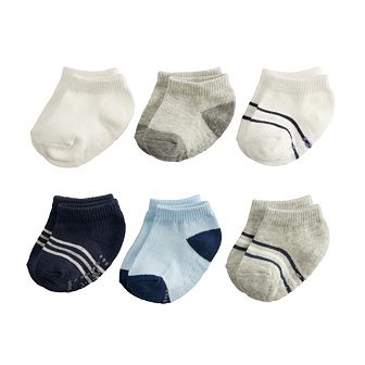Baby & Toddler Boy Jumping Beans® 6-Pack Low Cut Grip Socks
