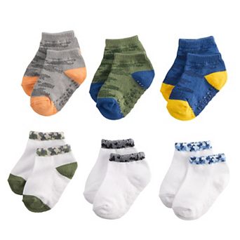 Baby & Toddler Boy Jumping Beans® 6-Pack Grip Ankle Socks