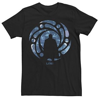 Men's Marvel Loki He Who Remains Silhouette Time Tree Portrait Tee