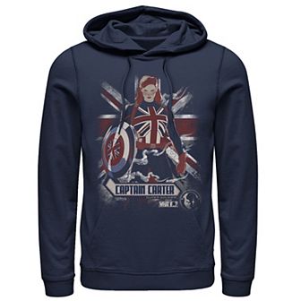 Men's Marvel What If Captain Carter Flag Poster Hoodie