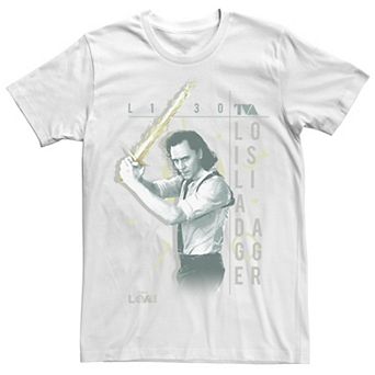 Men's Marvel Loki Battle Pose Portrait Tee