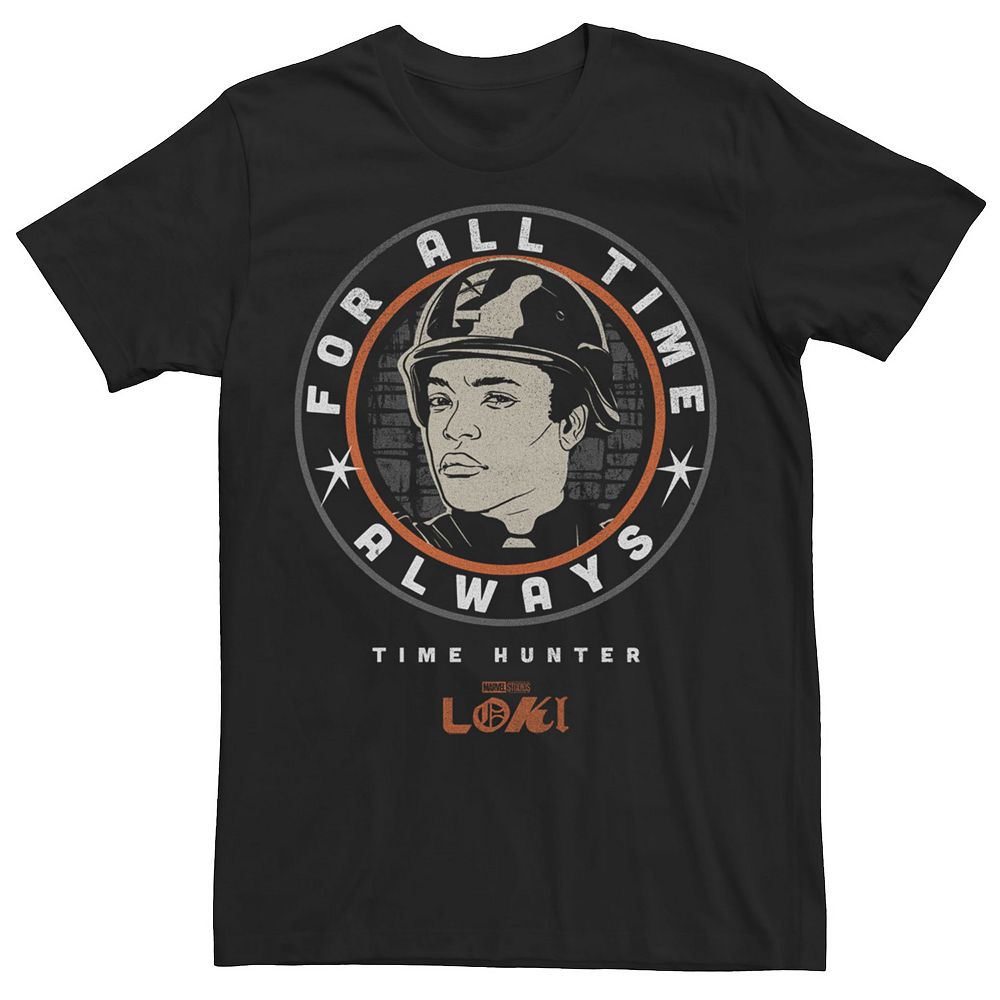 Men's Marvel Loki For All Time Always Time Hunter Badge Tee