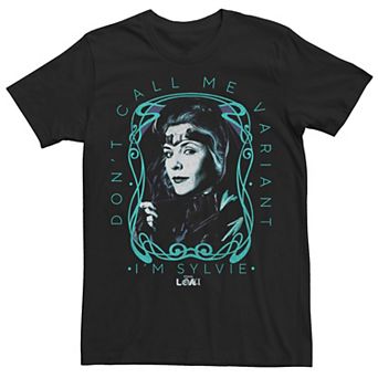 Men's Marvel Loki I'm Sylvie Blue Hue Portrait Tee