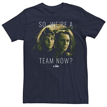 Men's Marvel Loki & Sylvie So We're A Team Now? Portrait Tee