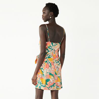 Women's Nine West Side-Tie Faux Wrap Mini Dress