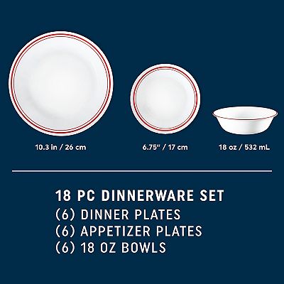 Corelle Logan 18-pc. Dinnerware Set